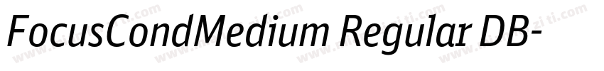 FocusCondMedium Regular DB字体转换